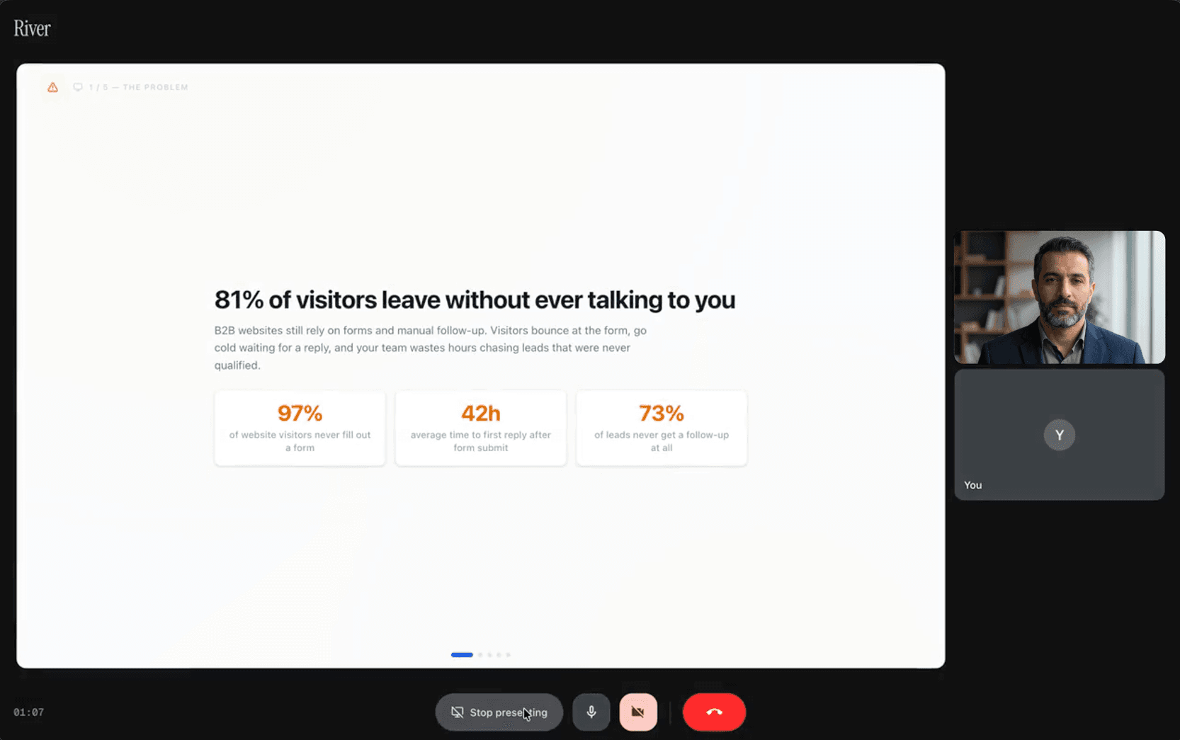 Ava running a live demo screen-share